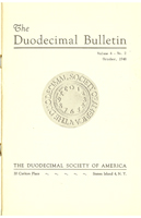 Duodecimal Bulletin Whole No A | Vol 4 No 2 Duodecimal Bulletin Whole No A | Vol 4 No 2