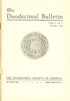 Duodecimal Bulletin Whole No B | Vol 4 No 3 Duodecimal Bulletin Whole No B | Vol 4 No 3