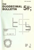 Duodecimal Bulletin Whole No 5B | Vol 31 No 3 Duodecimal Bulletin Whole No 5B | Vol 31 No 3