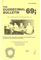 Duodecimal Bulletin Whole No 69 | Vol 34 No 3 Duodecimal Bulletin Whole No 69 | Vol 34 No 3