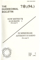 Duodecimal Bulletin Whole No 7A | Vol 3B No 1 Duodecimal Bulletin Whole No 7A | Vol 3B No 1