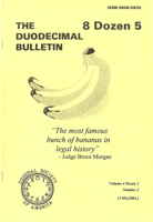 Duodecimal Bulletin Whole No 85 | Vol 42 No 2 Duodecimal Bulletin Whole No 85 | Vol 42 No 2