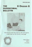 Duodecimal Bulletin Whole No 86 | Vol 43 No 1 Duodecimal Bulletin Whole No 86 | Vol 43 No 1