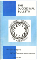 Duodecimal Bulletin Whole No 89 | Vol 44 No 2 Duodecimal Bulletin Whole No 89 | Vol 44 No 2