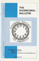 Duodecimal Bulletin Whole No 90 | Vol 46 No 1 Duodecimal Bulletin Whole No 90 | Vol 46 No 1