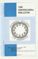 Duodecimal Bulletin Whole No 93 | Vol 47 No 2 Duodecimal Bulletin Whole No 93 | Vol 47 No 2