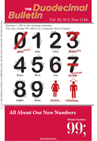 Duodecimal Bulletin Whole No 99 | Vol 4A No 2 Duodecimal Bulletin Whole No 99 | Vol 4A No 2
