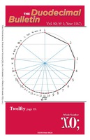 Duodecimal Bulletin Whole No A0 | Vol 50 No 1 Duodecimal Bulletin Whole No A0 | Vol 50 No 1